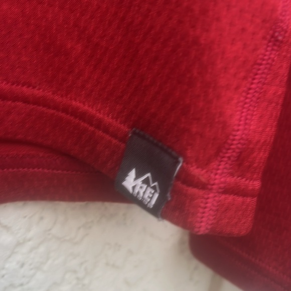 REI Men's Red Fleece 1/4 Zip Pullover Size M - Picture 2 of 6